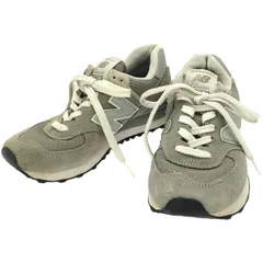NEW BALANCE ニューバランス 574 スウェードローカットスニーカー WL574EG グレー 23cm