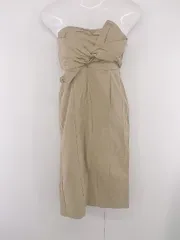 ◇ SENSE OF PLACE ハイウエスト シンプル カジュアル ロング タイト スカート サイズ36 ベージュ レディース E  【中古】 【1305250010823】