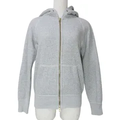 オーチバル ORCIVAL オーシバル ジップアップ パーカー スウェット 長袖 ワンポイント UNIVERSALジッパー 0 S相当 グレー X