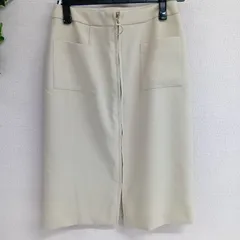 [MEW'S REFINED CLOTHES]ミューズリファインドクローズ タイトスカート フロントファスナー レディース 古着 サイズ38 M ベージュ（い-270，ナ）のサムネイル