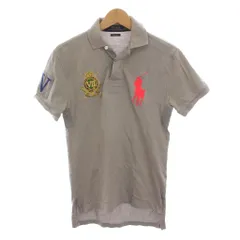ポロ ラルフローレン POLO RALPH LAUREN CUSTOM FIT ポロシャツ ビッグポニー 刺繍 半袖 XS グレー /YM
