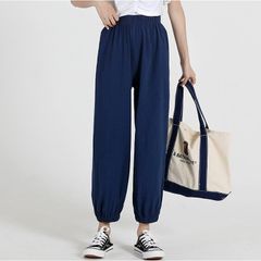 裾リブリラックスパンツ　ブルー　メーカー希望小売価格3,900円