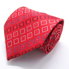 バナナリパブリック ブランド ネクタイ シルク 小紋柄 総柄 PO メンズ レッド Banana Republic 【中古】