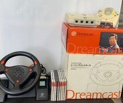 〈動作確認済み〉Dreamcast ドリームキャスト　本体　レーシングコントローラー　ゲームソフトつき