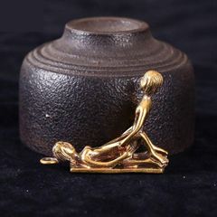 ジョーク キーホルダー 体位 SEX ヌード 男性器 性器 ペニス ちんちん ちんこ 男女 セックス 真鍮 ユニーク 縁起物 子宝 b
