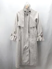 ■ ⊇ NATURALcouture ナチュラルクチュール 長袖 トレンチコート サイズM グレー系 レディース E  【1503050014397】のサムネイル
