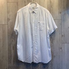 80s LACOSTE 半袖シャツ DEVANLAY社製 銀ワニ F8919【メンズM】
