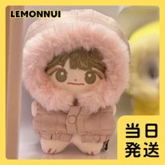 10cm ぬいぐるみ服 着せ替え フード ジャケット ピンク ぬい活-B2312