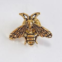 蜂 昆虫 ブローチ ピンバッジ ボタン ヴィンテージ アンティーク ユニセックス レディース メンズ