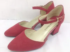 ◇ Oriental Traffic アンクルストラップ ポインテッドトゥ ヒール パンプス サイズS レッド レディース  【中古】 【1207050001691】