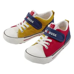 ミキハウス( MiKi HOUSE) 秋冬ベルベットスニーカー、マルチカラーマッチング 19cm