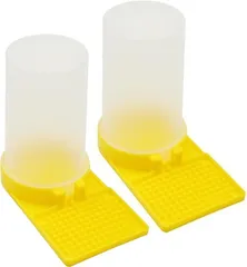 AnMIST 養蜂器具 ミツバチ用給水器 養蜂道具 フィーダー 蜜蜂用 給餌器 ビー給水器 2個セット 水飲み器 給水ボトル 巣箱用 鳥用品兼用(イエロー)のサムネイル