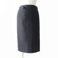 美品☆HERMES エルメス マルジェラ期 膝丈 コットン100％ ベルト付き ラップスカート/巻きスカート ブラック 黒 38 フランス製 レディース J04-st30220-541のサムネイル