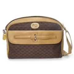 OLD Gucci ＜訳あり＞マイクロGG ベルトデザインショルダーバッグ（茶）GS-1410C
