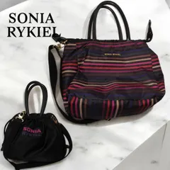 SONIA RYKIEL ソニアリキエル リバーシブル2WAYバッグ黒ピンクのサムネイル
