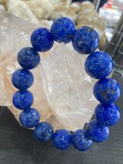 【E29442】ラピスラズリ 16㎜　黄鉄鉱　パイライト　ブレスレット Lapis lazuli＊bracelet