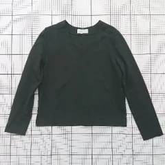 ◇ ⊇ ADAM ET ROPE アダムエロペ シンプル 長袖 Vネックカットソー サイズ38 ブラック系 レディース E  【1508250013089】