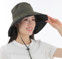 超人気ツバ広 UVカット 帽子 レディース バケット紫外線対策 アウトドア 春夏秋 小顔効果 あご紐付き 通気 日よけ 携帯便利 サイズ調節可能 折りたたみ