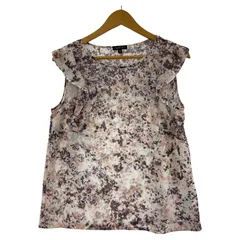 INDIVI インディヴィ 総柄 フリルブラウス size38/ピンク系