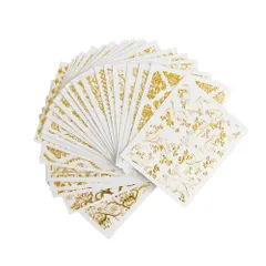 ★即日発送★FRCOLOR ネイルシール ゴールド 3D 極薄ネイルステッカー ネイルアート ネイルステッカーセット 手の爪 レース花 ネイルデザイン 貼るだけ ネイルステッカー ゴールド デザイン ネイルアートシール 爪に貼るだけ ネイルジュエリー 人気 2