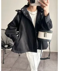 ★2024年製/定価23,100円/Emma Taylor/3WAY◎はっ水加工/防汚加工/花粉ガード/フレアー マウンテン パーカー ブルゾン /フーディー ボアライナー付/取り外し可◎/ブラック/FREE/エマテイラー