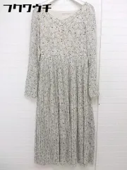 ◇ one after another NICE CLAUP 花柄 レースアップ 長袖 ロング ワンピース サイズｆ アイボリー マルチ レディース  【中古】 【1111260006899】