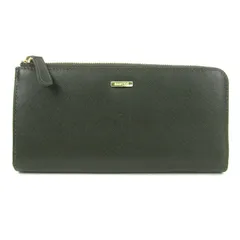 バルコス 長財布 L字ファスナー 小銭入れあり ウォレット ブランド レディース モスグリーン BARCOS 【中古】