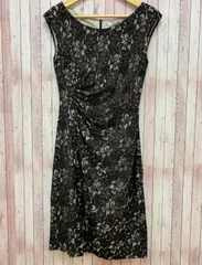 未使用 タグ付き ダイアンフォンファステンバーグ DIANE von FURSTENBERG ワンピース ノースリーブ ひざ丈 ブラック 黒 4 MK727