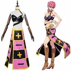 コスプレ 衣装 トリッシュ・ウナ JOJOの奇妙な冒険 JK制服風 ドレス 仮装 舞台服 M250809-7