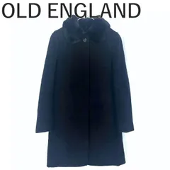 オールドイングランド OLD ENGLAND ファーカラー付き2wayコート ノーカラー ネイビー 紺