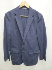 ◇ ⊂ green label relaxing UNITED ARROWS コットン 長袖 テーラード　ジャケット サイズM ネイビー メンズ P  【1409250031199】