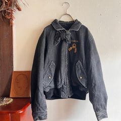 'INGEBORG'90s vintage tassel&ribbon denim jacket/ヴィンテージインゲボルグ・タッセルモチーフ付きブラックデニムジャケット