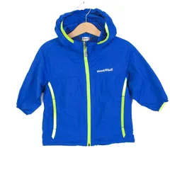 モンベル ナイロンジャケット アウター O.D.パーカ ウィンドブレーカー ベビー 男の子用 80サイズ ブルー mont-bell 【中古】