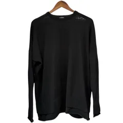 未使用に近い✨エンフォルド　ワイドスリーブスリット　Vネック　プルオーバー 黒 リネンライクシームレスVネック長袖プルオーバー トップス