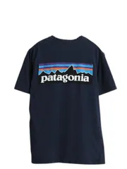 【お得なクーポン配布中!】 パタゴニア 両面 プリント 半袖 Tシャツ メンズ XS 17年製 アウトドア P6 ボックスロゴ バックプリント オーガニック コットン カットソー