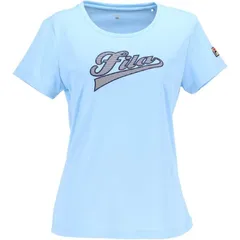 フィラ アップリケTシャツ(レディース) L ペールブルー #VL2855-10A FILA 新品 未使用