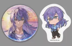 【中古】グッズセット 星導ショウ 缶バッジ＆ダイカットステッカー 「くじスクエア にじさんじHEROES海の家くじ」 D賞