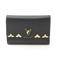 ルイ・ヴィトン LOUIS VUITTON 三つ折り財布 ポルトフォイユ カプシーヌ コンパクト ノワール M67886 ブラック レザー ポルトフォイユ・カプシーヌ レディース Used B