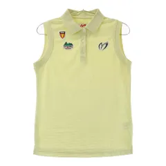 サイズ：1 MASTER BUNNY EDITION マスターバニーエディション  ノースリーブポロシャツ  イエロー系 [240101321833]# ゴルフウェア レディース ストスト