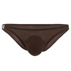 Karly Shop ビキニブリーフ メンズ ビキニ 下着 セクシー 男性 おしゃれ スケスケ エロい ローライズ 大きいサイズ 股上浅 涼しい 夏 ツルツル すべすべ e045