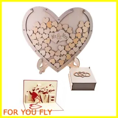 【新着商品】【Eesu cos】ハート型ディスプレイ ゲストブック 芳名帳 ウェルカムボード メッセージカード メッセージボード ブライダル小物 ブライダルホリック ウェルカムスペース ゲストブック 結婚式 海外ウェディング ハートチップ 色紙 (ナチュラル)