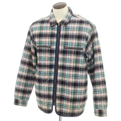 【中古】シュプリーム Supreme 2019年秋冬 Quilted Plaid Zip Up Shirt コットン キルティングシャツ ホワイトxピンク【サイズL】【メンズ】のサムネイル