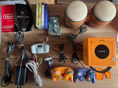オレンジ ゲームキューブ 本体 コントローラー　ソフト　Nintendoゲームキューブ/ドンキーコンガー付き（動作確認済）