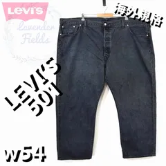 リーバイス501ブラックデニムパンツ w54大きいサイズL1098バギーパッチロゴ極太ワイドストレート黒USAアメリカ古着