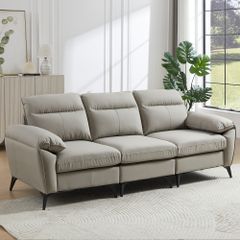 ソファ 3人掛け PUレザー ソファ 全身サポート W180×D70×H85cm - メルカリ