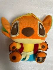 e-ディズニー- スティッチ　ハロウィン　オレンジ色　ぬいぐるみ