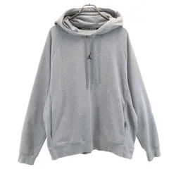 Jordan sport ジョーダンスポーツ ジャンプマンロゴ 長袖 スウェットパーカー XXL グレー ビッグサイズ DRI-FIT NIKE ナイキ メンズ 古着