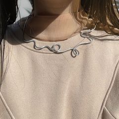 wave line choker _ウェーブ ライン 変形チョーカー