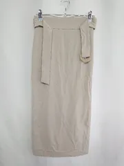 ◇ RESEXXY リゼクシー ウエストベルト付 ロング丈 フレア スカート サイズF カーキ レディース E  【1408060007936】