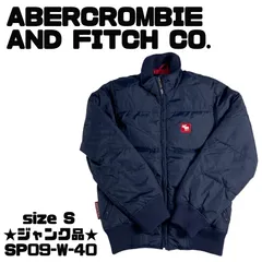 【訳あり】Abercrombie & Fitch ダウンジャケット ネイビー Sサイズ 送料無料 古着